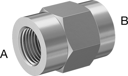 McMaster 51205K747 Extreme - Pressure 316 Stainless Steel Pipe Fitting Straight Reducer, 1/2 x 3/8 NPT Female - KVM Tools Inc.KV51205K747