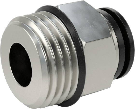 McMaster 51235K221 Universal-Thread Push-to-Connect Tube Fitting, Straight Adapter, for 3 mm Tube OD × 1/8 Male Pipe Size