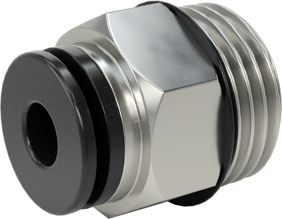 McMaster 51235K221 Universal-Thread Push-to-Connect Tube Fitting, Straight Adapter, for 3 mm Tube OD × 1/8 Male Pipe Size
