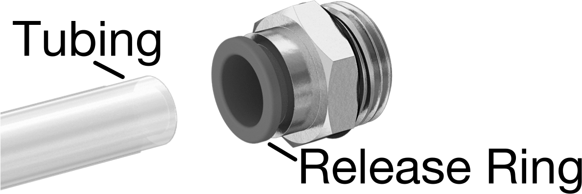 McMaster 5787K38 Push-to-Connect Tube Fitting for Air and Water, Elbow, for 4 mm Tube OD × 1/8 Male Universal Thread