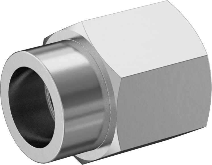 McMaster 51255K322 Socket-Connect Fitting for SS Tubing, 316 SS Adapter, 1" Tube OD × 1 NPT Female, 4300 psi