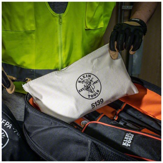 Klein 5139 Tool Bag 12 1/2 in Overall Wd, 3/4 in Overall Dp, 7 in Overall Ht, 1 Bags - KVM Tools Inc.KV5LL48