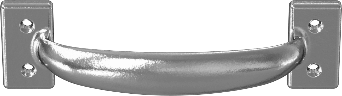 McMaster 5189A5 Unthreaded-Hole Oval Pull Handle, Polished 304 Stainless Steel, 5-1/2" Center-to-Center