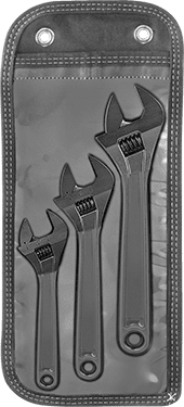 McMaster 5211A72 Cushion - Grip Adjustable Wrench 3 Piece Set, Black - Oxide, 1 - 1/2" Maximum Jaw Capacity - KVM Tools Inc.KV5211A72