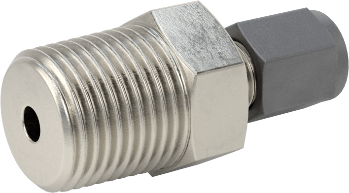 McMaster 52245K261 Compression Fitting for SS Tubing, 316 SS Straight Adapter, for 1/4" Tube OD × 1/2 NPT Male, 5000 psi