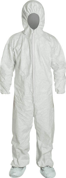 McMaster 52245T53 Disposable Kleenguard Polypropylene Coveralls, Hooded with Boots and Elastic Cuffs, XL