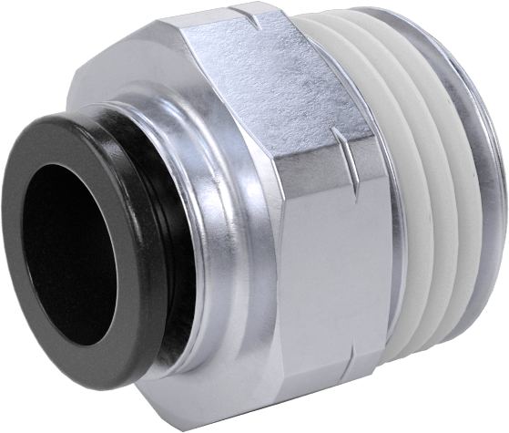 McMaster 5225K731 Push-to-Connect Tube Fitting for Air, Straight Adapter, for 10 mm Tube OD × 1/2 NPT Male