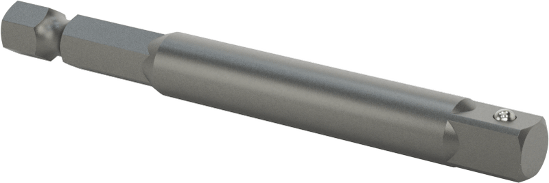 McMaster 52735A25 Square Drive Adapter for Power Tools, 1/4" Hex Shank to 1/4" Square Drive, 3" Long