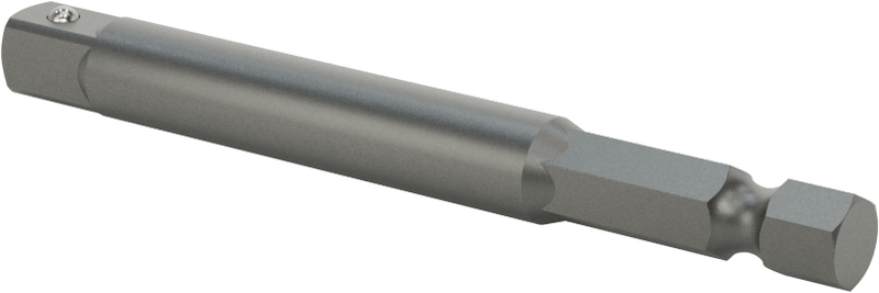 McMaster 52735A25 Square Drive Adapter for Power Tools, 1/4" Hex Shank to 1/4" Square Drive, 3" Long
