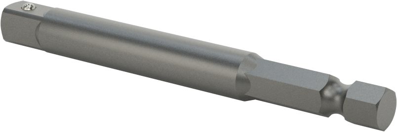 McMaster 52735A25 Square Drive Adapter for Power Tools, 1/4" Hex Shank to 1/4" Square Drive, 3" Long