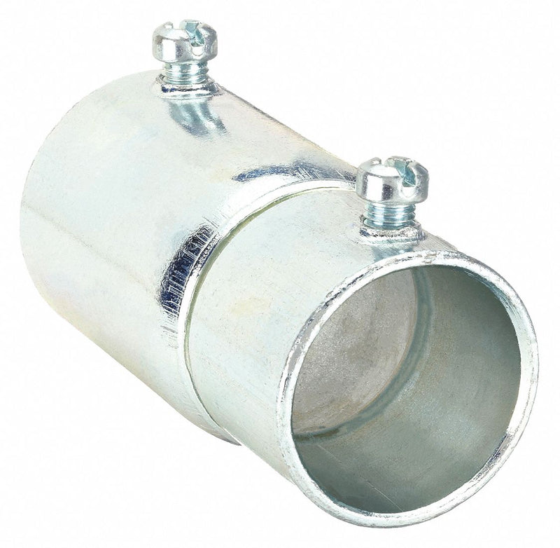 Raco 1434 Combination Conduit Coupling, Steel, 1 in Trade Size, 3 3/16 in Overall Lg, Gray