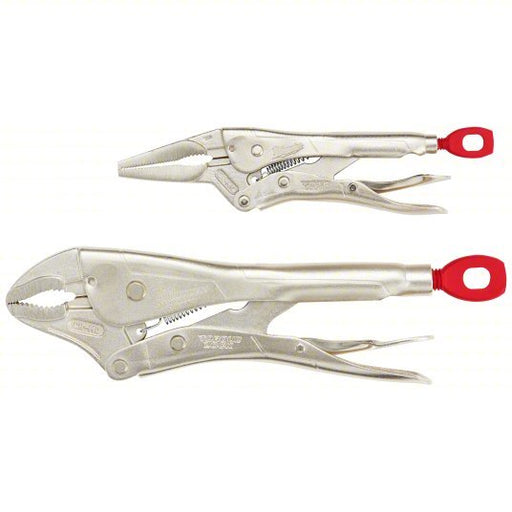 Milwaukee 48 - 22 - 3602 Locking Pliers Set Curved, 2 in Max Jaw Opening, 6 in_10 in Overall Lg, 6 in_10 in Jaw Lg - KVM Tools Inc.KV52AY50