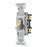 Hubbell CSB120BI Wall Switch, 20A, Ivory, Toggle, 120/277VAC