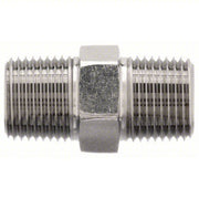 Parker 3/4 FF - SS Hydraulic Hose Adapter 3/4 in x 3/4 in Fitting Size, Male x Male, NPTF x NPTF, Rigid, Straight - KVM Tools Inc.KV52JF63