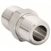 Parker 1 FF - SS Hydraulic Hose Adapter 1 in x 1 in Fitting Size, Male x Male, NPTF x NPTF, Rigid, Straight PK5 - KVM Tools Inc.KV52JF64