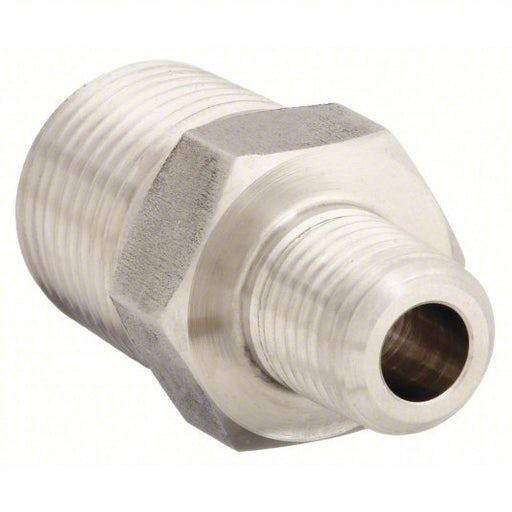 Parker 3/4 X 1/2 FF - SS Hydraulic Hose Adapter 3/4 in x 1/2 in Fitting Size, Male x Male, NPTF x NPTF, Rigid, Straight - KVM Tools Inc.KV52JF74