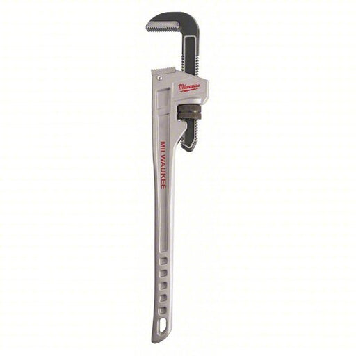 Milwaukee 48 - 22 - 7224 Pipe Wrench Aluminum, 3 in Jaw Capacity, Serrated, 24 in Overall Lg, Ergonomic - KVM Tools Inc.KV52XH89