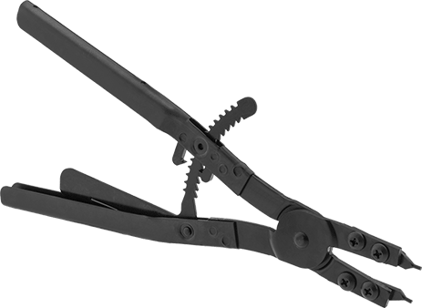McMaster 5300A21 Locking Changeable - Tip Retaining Ring Plier for Internal Rings Fitting 3 - 1/16" - 6" ID, Plain Grip - KVM Tools Inc.KV5300A21
