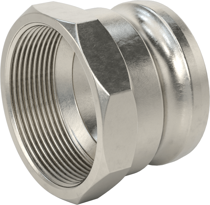 McMaster 53015K57 316 Stainless Steel Cam-and-Groove Hose Coupling Plug, 3 Coupling Size × 3 NPT Female, 200 psi