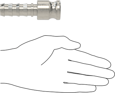 McMaster 53015K61 316 Stainless Steel Cam - and - Groove Hose Coupling Straight Plug, 3/4 Coupling Size x for 3/4" Hose ID - KVM Tools Inc.KV53015K61