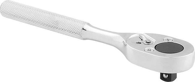 McMaster 53155A23 Ratchet Wrench, 1/2" Square Drive, 10" Overall Length, Chrome-Plated