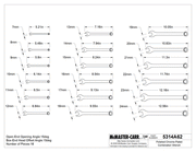 McMaster 5314A62 Polished Chrome-Plated Combination Wrench, with 12-Point Openings, 18-Piece Metric Set