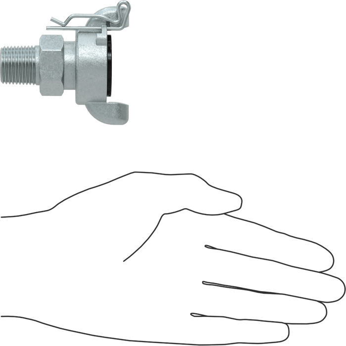 McMaster 5344K24 Twist-Claw Hose Coupling, Iron, 1/2 NPT Male End