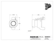 McMaster 5344K31 Twist-Claw Hose Coupling, Iron, 3/4 NPT Female End