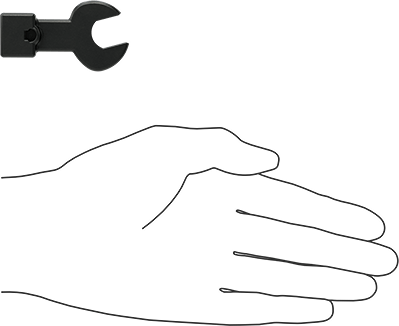 McMaster 5347A185 13 mm Drive Size Hex Open End Head for Changeable - Head Torque Wrench - KVM Tools Inc.KV5347A185