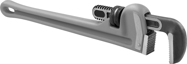 McMaster 5591A44 Gray - Painted Aluminum Pipe Wrench 10" Overall Length, 1 - 1/2" Maximum Jaw Capacity - KVM Tools Inc.KV5591A44