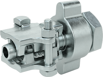 McMaster 5360K72 Interlocking-Clamp Hose Adapter for Steam for 3/4" Hose ID, 1-5/16" Maximum Hose OD, 3/4 NPT Female