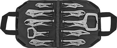 McMaster 5369A24 Plain Grip Locking Pliers Set, 10 Pieces - KVM Tools Inc.KV5369A24