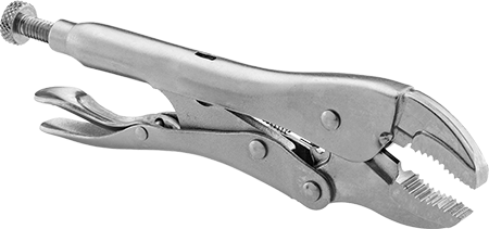 Locking Pliers with Curved Jaws and Lever Release, 10" Overall Length - KVM Tools Inc.KV5369A6