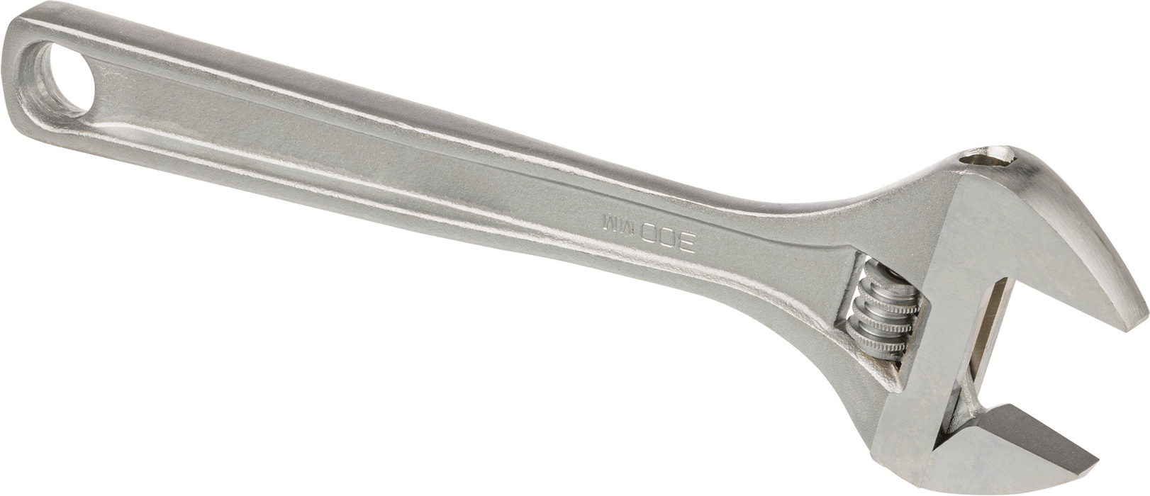 McMaster 5385A23 Chrome-Plated Steel Adjustable Wrench, Plain Grip, 12" Overall Length, 1-9/16" Maximum Jaw Capacity