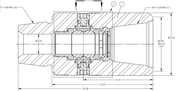HIKALIBRE 5388 - DC - RRH - SERIES VALVE, KELLYCOCK, 9.50 OD x 3.07 ID x 15.25 SH - SH, 7 5/8 RRH, BXP, 15,000 PSI WP, MANUAL, CLASS 2 - KVM Tools Inc.KV5388 - DC - RRH