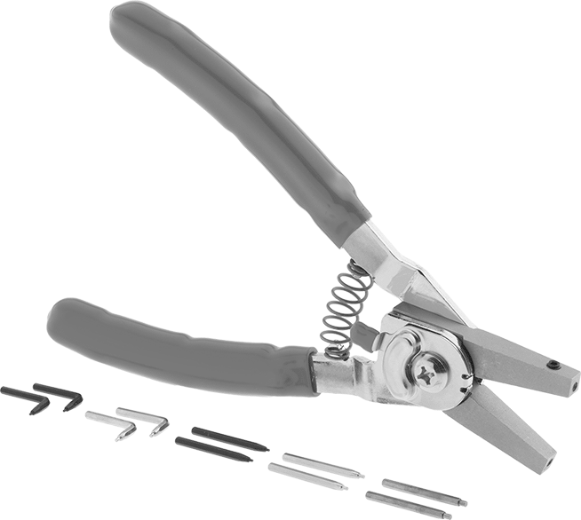 McMaster 5391A34 Locking Change-Tip Retaining Ring Pliers Set, 1 Plier, 5 Tip Pairs