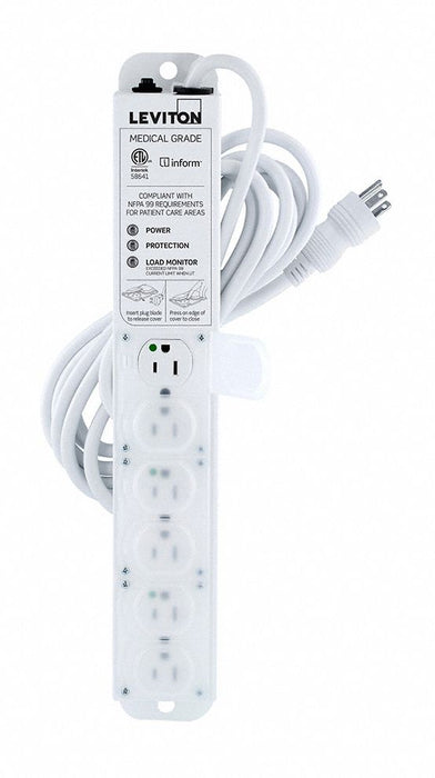 Leviton 53C6M-1S5 Hospital Grade Outlet Strip
