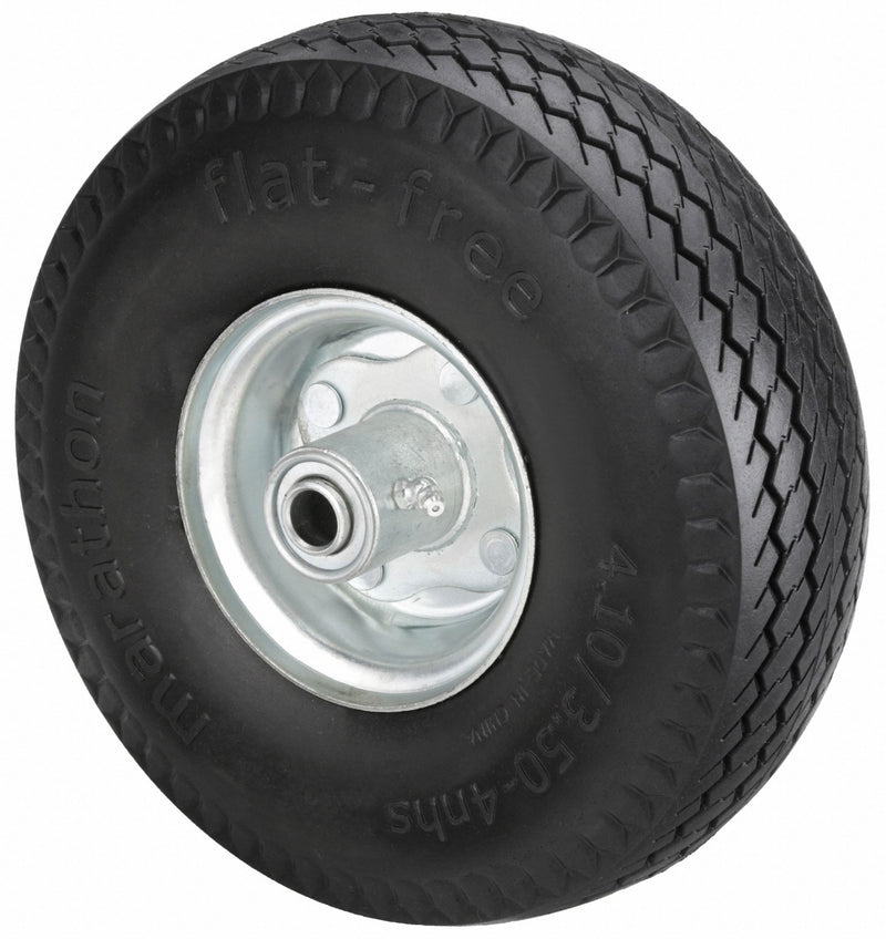 Approved Vendor 53CM73 Flat-Free Wheel, 10 in Wheel Dia., 3 in Wheel Wd, Polyurethane, 350 lb Load Capacity