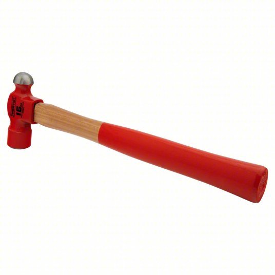 Proto J1316PD Hammer Wood, Steel, 16 oz Head Wt, 1 1/4 in Face Dia, 15 in Overall Lg, Plain Grip - KVM Tools Inc.KV53CT47
