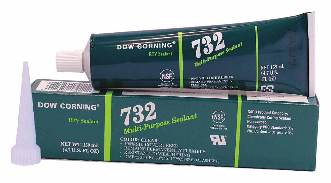 Dowsil 3138348 732 Silicone Sealant Clear 4 oz