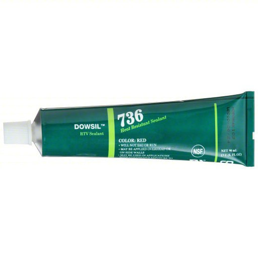 Dow Corning 2423472 Gasket Sealant 736, 3.04 fl oz, Tube, Red, For Food & Beverage Processing - KVM Tools Inc.KV53DC30