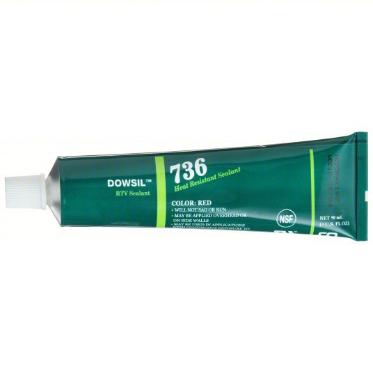 Dow Corning 2423472 Gasket Sealant 736, 3.04 fl oz, Tube, Red, For Food & Beverage Processing - KVM Tools Inc.KV53DC30