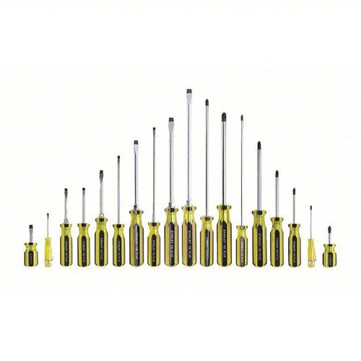 Stanley 66-520-A Magnetized Tip Screwdriver Set 18 Pieces, Phillips/Slotted Tip, Ergonomic Grip - KVM Tools Inc.KV53JT27