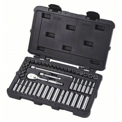 KVM Tools KV53PN22 Socket Wrench Set 1/4 in Drive Size, 47 Pieces, (22) 12 - Point, (22) 12 - Point, Chrome - KVM Tools Inc.KV53PN22