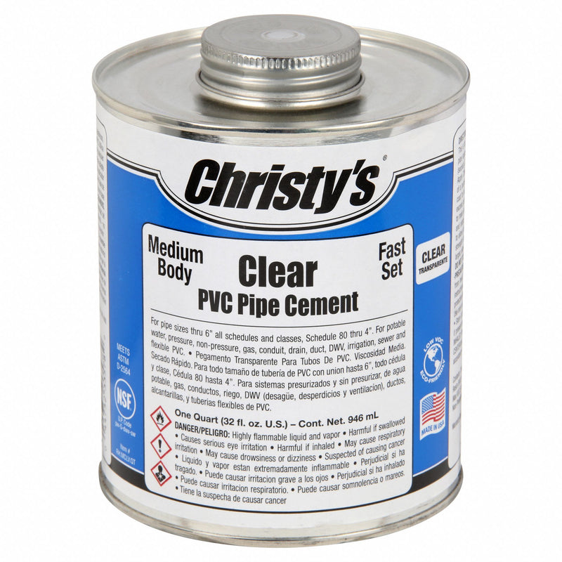 Christy's RH-MCLV-QT-12 PVC Pipe Cement
