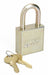 Ability One 5340-01-646-9982 Keyed Padlock, Keyed Alike, Steel, Std Body Body Size, Steel, Std, Gold, 10 Pack Size