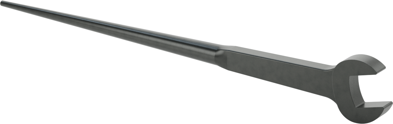 McMaster 5405A25 Open-End Wrench for Hole Alignment (Spud Wrench), 1-1/8" Size, 17" Long, Black-Oxide Steel