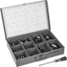 McMaster 54265K17 Worm - Drive Smooth - Band Clamp Assortment for Soft Hose and Tube, 316 Stainless Steel, 70 Pieces - KVM Tools Inc.KV54265K17