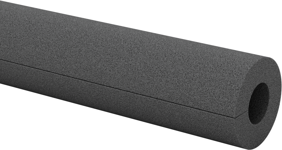 McMaster 54325K113 Polyethylene Foam Pipe Insulation Slit Tube, 3/8" Wall, -295° to 200°F, Black, 5/8" ID, 6 ft