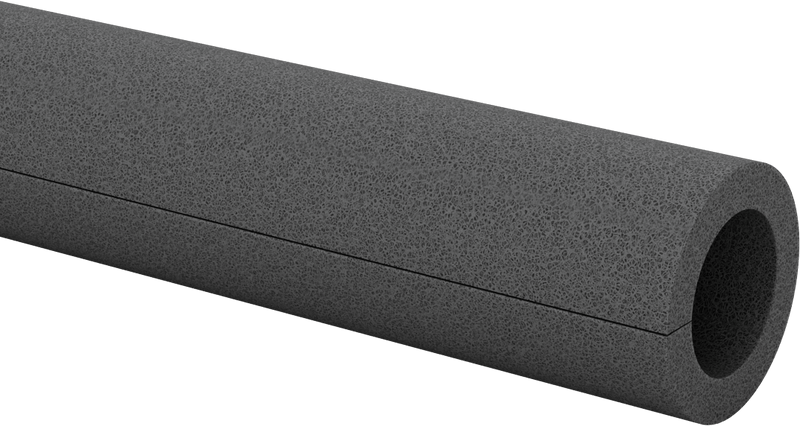 McMaster 54325K117 Polyethylene Foam Pipe Insulation Slit Tube, 3/8" Wall, -295° to 200°F, Black, 1-3/8" ID, 6 ft